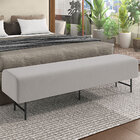 Puff Recamier Decorativo Com Pés Industrial 160cm Novara P05