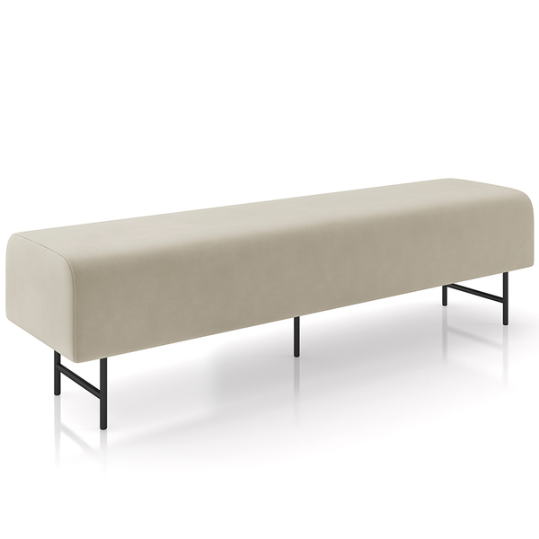 Puff Recamier Decorativo Com Pés Industrial 160cm Novara P05