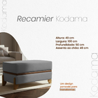 Puff Recamier Kodama 100 cm Para Sala Quarto Pé De Cama Hall