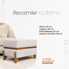 Puff Recamier Kodama 50 cm Para Sala Quarto Pé De Cama Hall D
