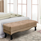 Puff Recamier Retrô Luis Xv Captonê Para Quarto Vicenza 160cm