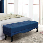 Puff Recamier Retrô Luis Xv Captonê Para Quarto Vicenza 160cm