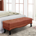 Puff Recamier Retrô Luis Xv Captonê Quarto Vicenza 160cm Velu