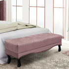 Puff Recamier Retrô Luis Xv Captonê Quarto Vicenza 160cm Velu