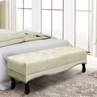 Puff Recamier Retrô Luis Xv Captonê Quarto Vicenza 195cm Velu