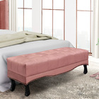 Puff Recamier Retrô Luis Xv Captonê Quarto Vicenza 195cm Velu