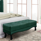 Puff Recamier Retrô Luis Xv Captonê Quarto Vicenza 195cm Velu