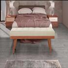 Puff Recamier Valentin Veludo Bege