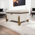 Puff Recamier Versallies 50 Cm Boucle Bege