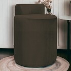 Puff Redondo Athenas Notável Suede Cores - Ds Estofados - Mar