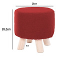 Puff Redondo Banco Banqueta Banquinho Madeira Decorativo Apoi