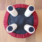 Puff Redondo Banco Banquinho Banqueta Madeira Suporte Apoio P