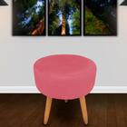 Puff Redondo Banqueta Decorativo Para Sala, Quarto Flavia Rs