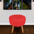 Puff Redondo Banqueta Decorativo Para Sala, Quarto Flavia Ve