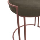 Puff Redondo Base Industrial Cobre Kit 2 Love Suede D03 - D'r