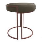 Puff Redondo Base Industrial Cobre Kit 2 Love Suede D03 - D'r