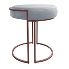 Puff Redondo Base Industrial Cobre Kit 2 Love Suede D03 - D'r