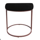 Puff Redondo Base Industrial Cobre Kit 2 Love Suede - Preto