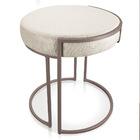 Puff Redondo Base Industrial Cobre Kit 4 Love Suede D03 - D'r