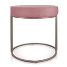 Puff Redondo Base Industrial Cobre Love Suede D03 - D'rossi -