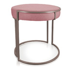 Puff Redondo Base Industrial Cobre Love Suede D03 - D'rossi -