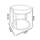 Puff Redondo Base Industrial Cobre Love Suede D03 - D'rossi -