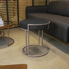 Puff Redondo Base Industrial Cobre Love Suede D03 - D'rossi -