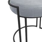 Puff Redondo Base Industrial Preto Kit 2 Love Suede D03 - D'r