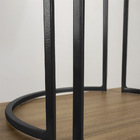 Puff Redondo Base Industrial Preto Love Suede D03 - D'rossi -