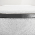 Puff Redondo Base Industrial Preto Love Suede D03 - D'rossi -