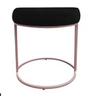 Puff Redondo Base Industrial Rosê Kit 2 Love Suede - Preto