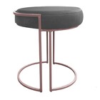 Puff Redondo Base Industrial Rosê Love Suede D03 - D'rossi -