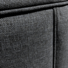 Puff Redondo Baú Não É Segredo Debrum Linho Chumbo 54x60 Ns06