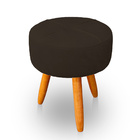 Puff Redondo Com Babado Para Sala E Quarto Veludo - Jylcrom -