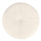 Puff Redondo Com Babado Para Sala E Quarto Veludo - Jylcrom -