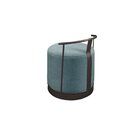 Puff Redondo Com Base Em Ferro E Estofado Áquila Res_atr_linh