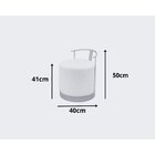 Puff Redondo Com Base Em Ferro E Estofado Áquila Res_atr_linh