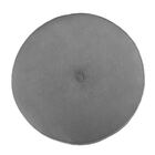 Puff Redondo Com Botonê Para Sala E Quarto Veludo Cinza - Jyl