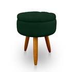 Puff Redondo Com Captonê Para Sala E Quarto Veludo - Jylcrom