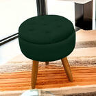 Puff Redondo Com Captonê Para Sala E Quarto Veludo - Jylcrom