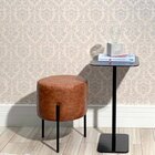 Puff Redondo Com Pernas Em Metal Round Espresso Móveis Conhaq