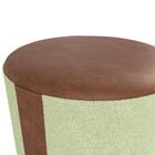 Puff Redondo Copenhage Corano Marrom Boucle Milani Store