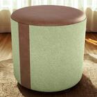 Puff Redondo Copenhage Corano Marrom Boucle Milani Store