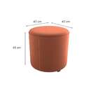 Puff Redondo Copenhage Veludo Cobre