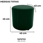 Puff Redondo Copenhage Veludo Maserati Milani Store