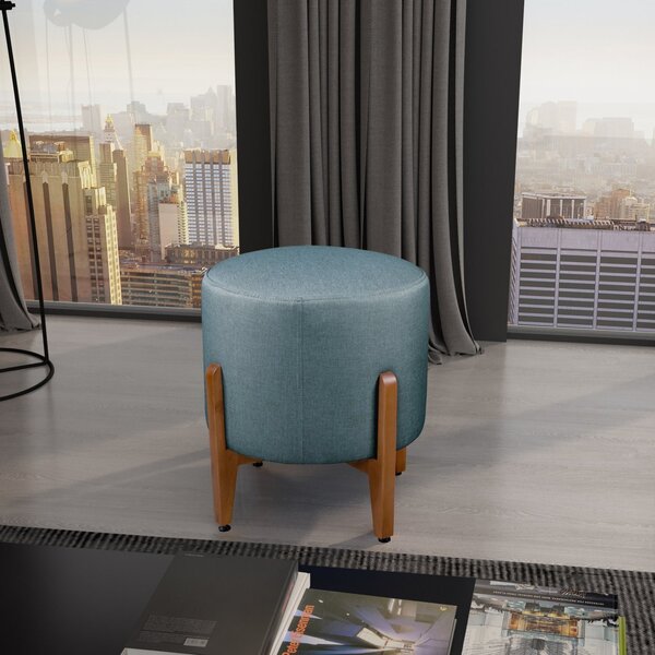 Puff Redondo De Madeira Eucalipto E Estofado Otávio Res_atr_l