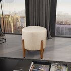 Puff Redondo De Madeira Eucalipto E Estofado Otávio Res_atr_l