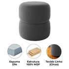 Puff Redondo Decorativo 49x43 Cm Paris Linho Milani Store