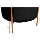 Puff Redondo Decorativo Capri Base Bronze Corino Preto