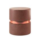 Puff Redondo Decorativo Com Cinta Oshawa Café